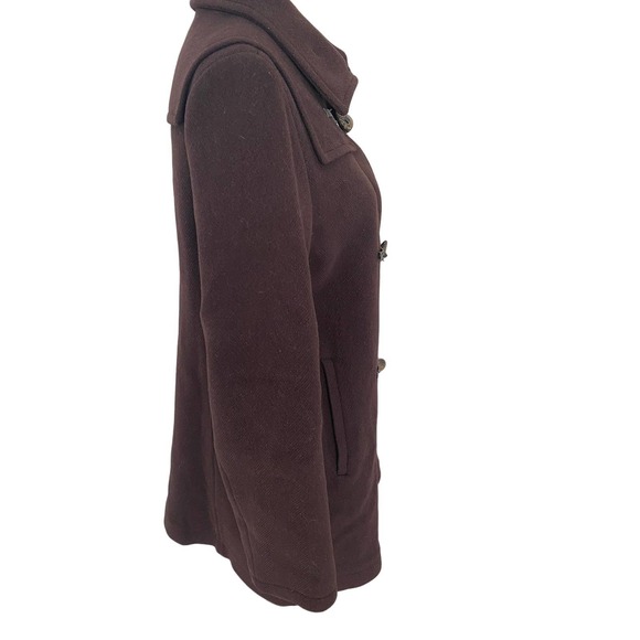 Burberry London Peacoat Brown 100% Wool Size Medium - Picture 13 of 16